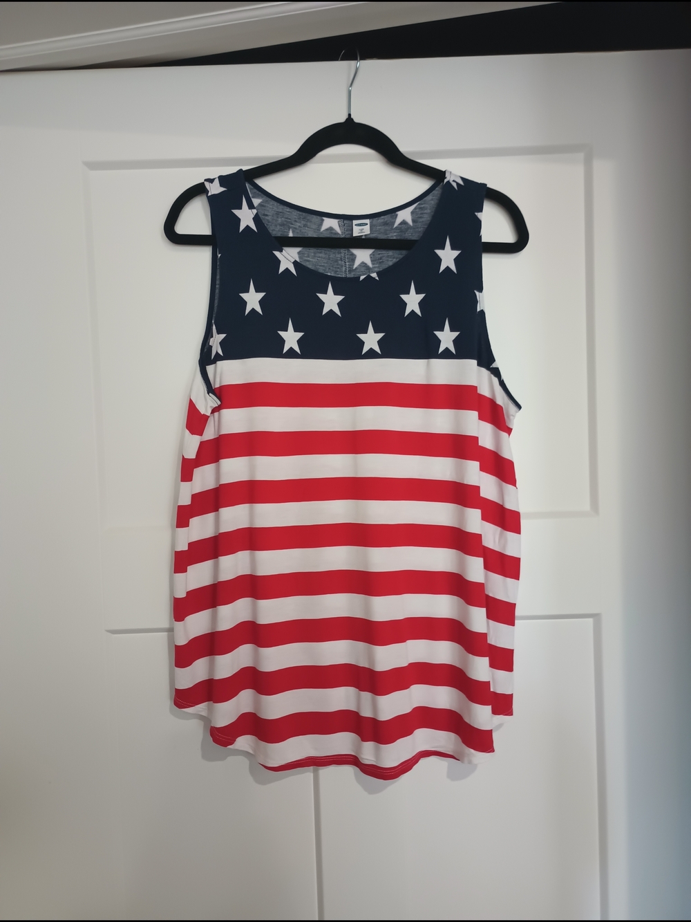 Old Navy Patriotic Star & Stripe Tank Top - Red White Blue XL Fourth of July